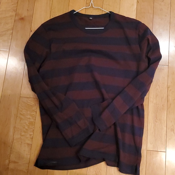 UNIQLO STRIPED LONG SLEEVE SHIRT SIZE L - Picture 2 of 5